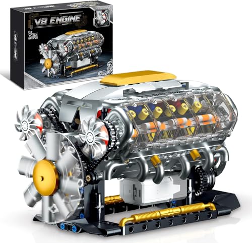 TOY PLAYER Ideas V8-Motor-Bausatz für Erwachsene,...