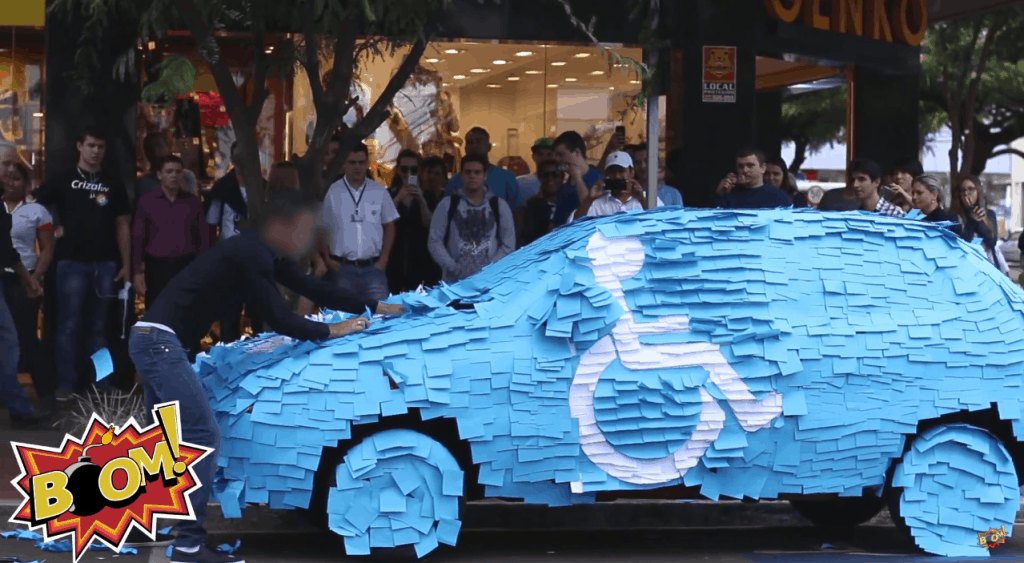 Prank Brasilien Behindertenparkplatz