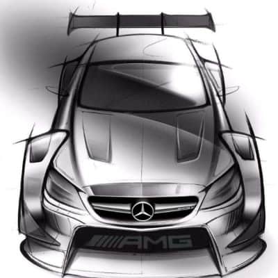Skizze Mercedes C63 AMG DTM Coupé - DTM 2016