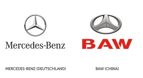 Mercedes-Benz Logo und BAW Logo