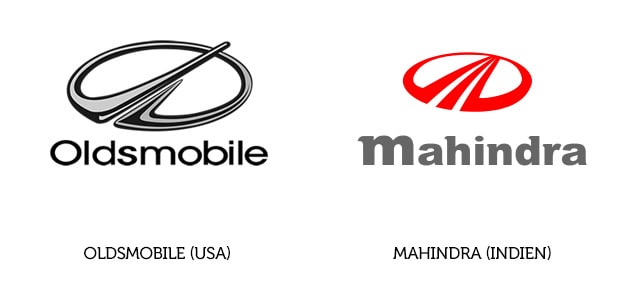 Oldsmobile Logo und Mahindra Logo