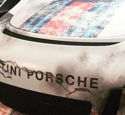 Porsche 911 GT3 foliert im Martini-Look