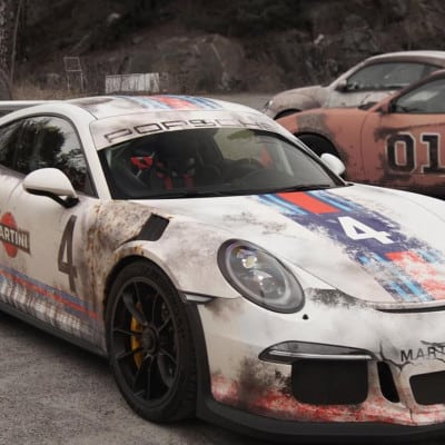 Porsche 911 GT3 foliert im Martini-Look
