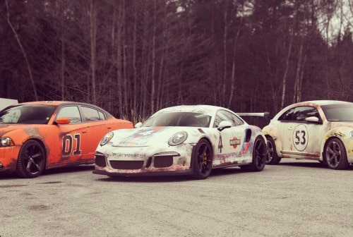 Porsche 911 GT3 foliert im Martini-Look