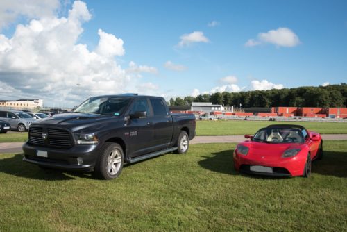 Dodge Ram & Tesla Roadster