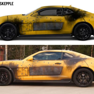 Chevrolet Camaro Bumblebee im Rost Look