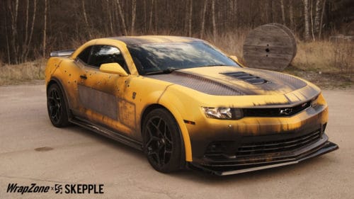 Chevrolet Camaro Bumblebee im Rost Look