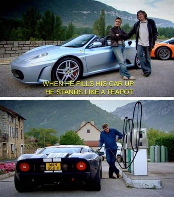 TopGear: Jeremy Clarkson beim Tanken