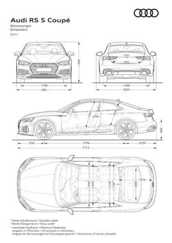 Dimensionen - Audi RS 5 Coupé