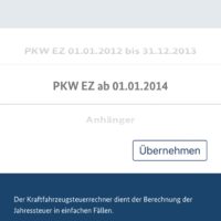 KFZ-Steuerrechner App für iOS