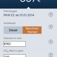 KFZ-Steuerrechner App für iOS