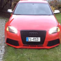 Kurzes Kennzeichen Audi RS3