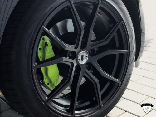 Foliatec Bremssattel-Lack - Toxic Green @ Chevrolet Camaro + Schmidt Drago Felgen